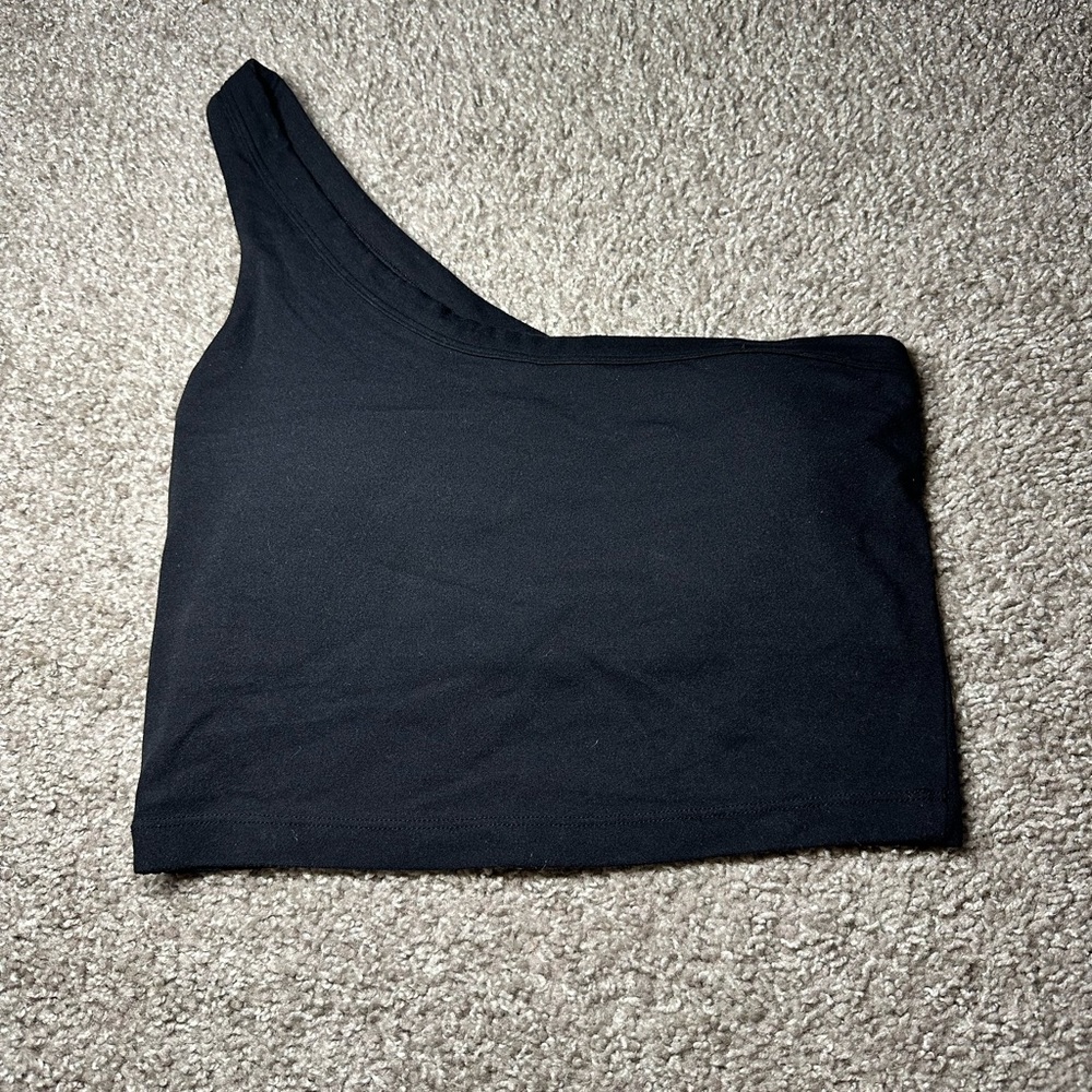 Vitality Black detachable tank top/one-shoulder
